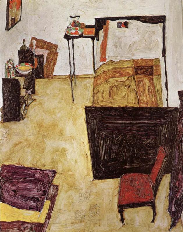 Egon Schiele Schiele-s Room in Neulengbach France oil painting art